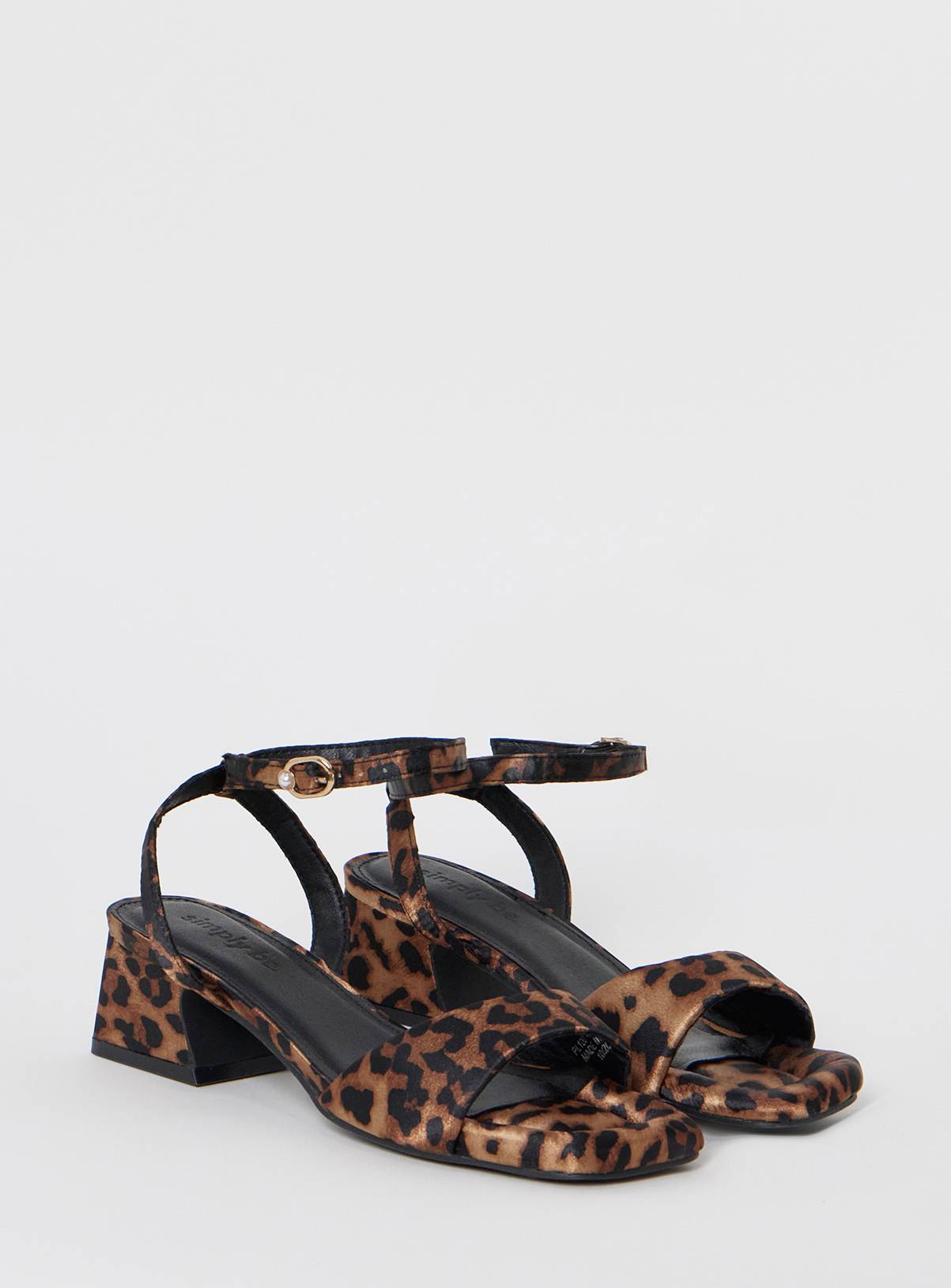SIMPLY BE Barely There Low Block Heel Extra Wide Fit 6 - Image 2